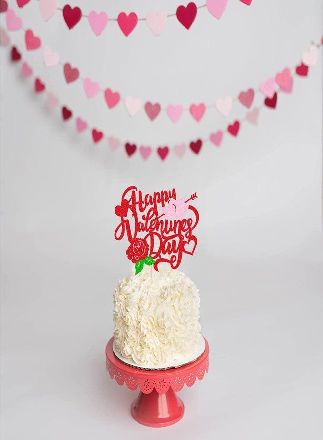 Confetti! Celebrate Love with Our Red Valentine's Day Rose Heart Cake Topper - Suitable for Weddings, Birthdays, and More - Image 5
